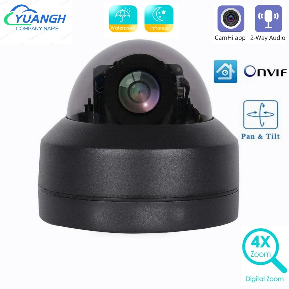 CAMhi Speed Dome PTZ Camera IP POE 5MP Security Protection Night Vision Video Surveillance Outdoor CCTV Camera Human Detection