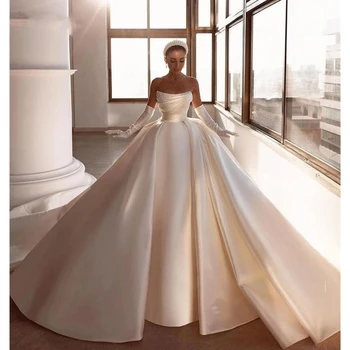 Wunderschöne Damen-Hochzeitskleider für Frauen, schulterfrei, Prinzessin, maßgeschneiderte Brautkleider, Ball Robe De Mariée, maßgeschneidert