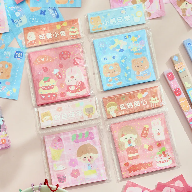 JCAC 4-Design Assortment Guka Sticker Pack,Cartoon Cute Animal Stickers for Guka Cards, Journals, and Phone Cases