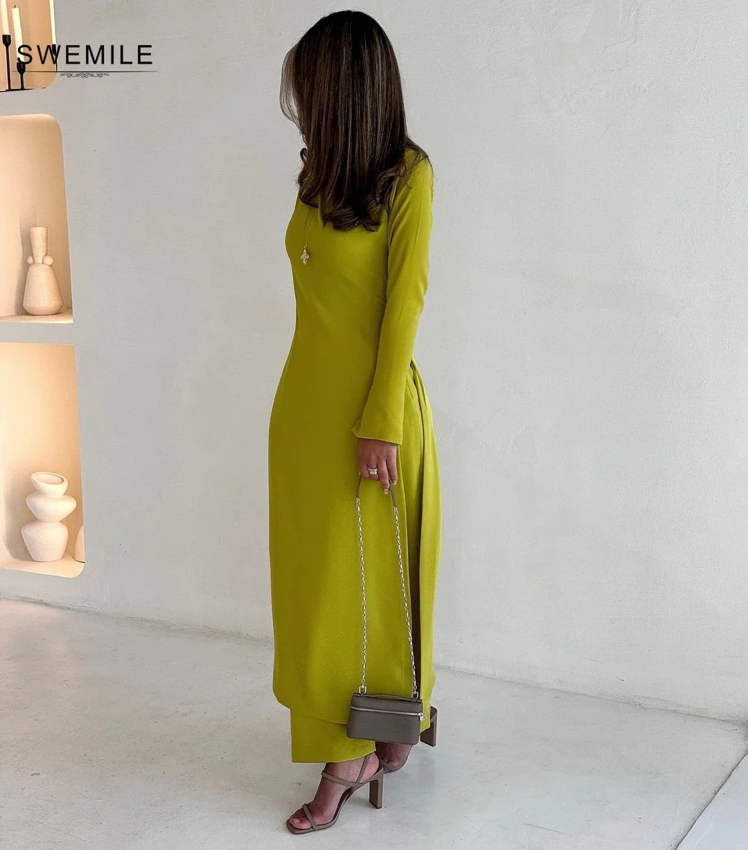 

Elegant Party Dresses For Women 2024 Long Sleeves Cocktail Dresses Wedding Party Dress Prom Dress Elegant Zipper Up Chiffon