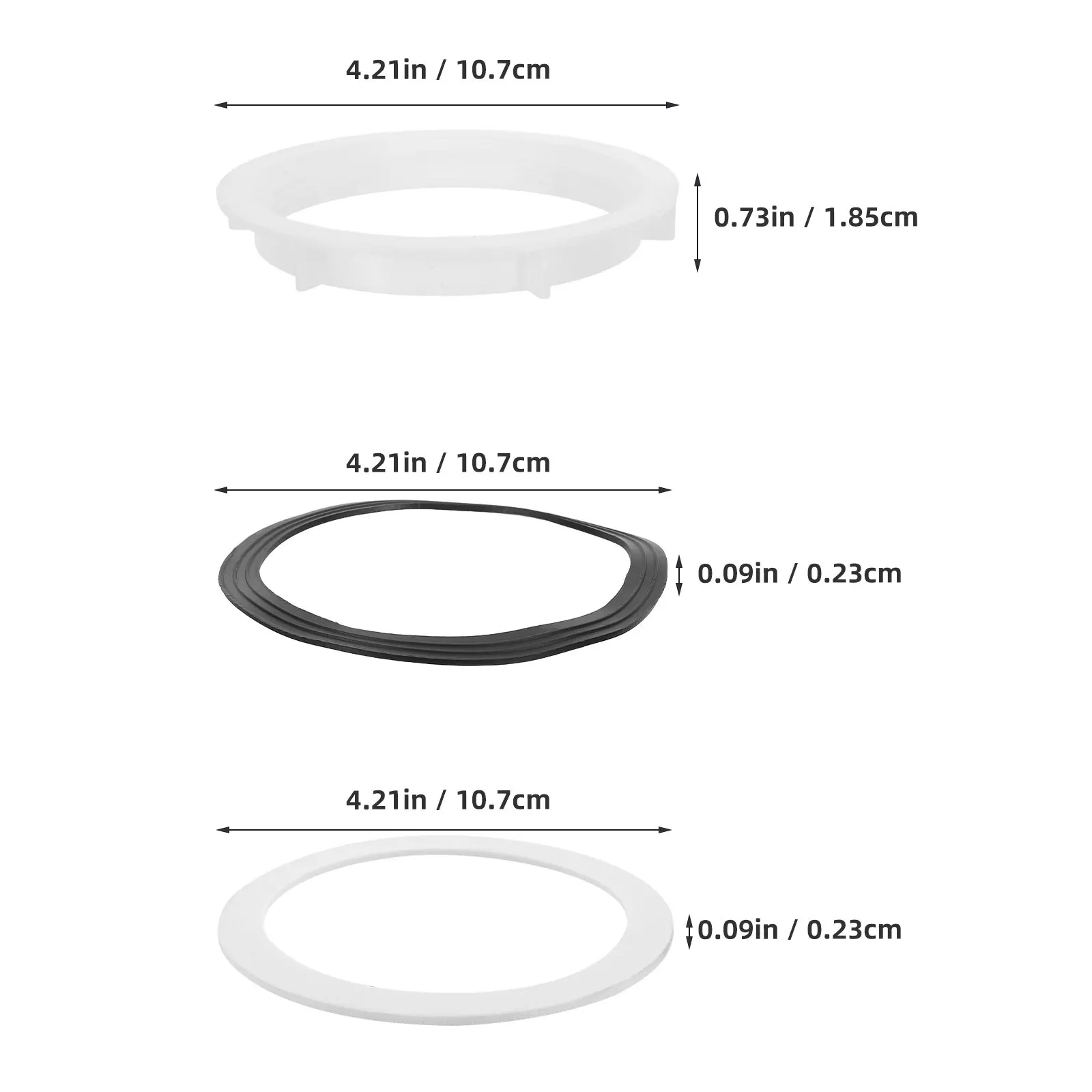 6Pcs Kitchen Sink Drain Accessories Sink Rubber Seal Set O- Strainer Gasket 110Mm Nut 87MM Washer Plumbing