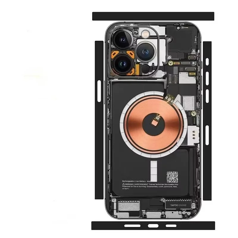 Tear Down Skin for IPhone17 16 15 14 13 Pro Max Plus Back Screen Protector Cover Circuit Camouflage 3M Wrap Sticker Film