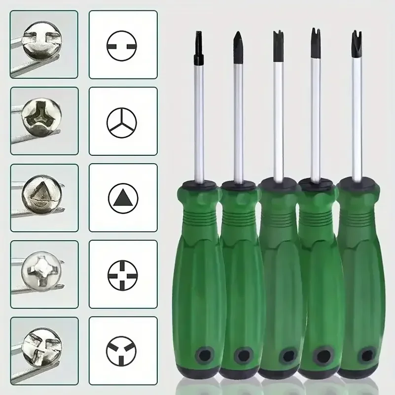 5-Piece Special-Shaped Screwdriver Set Triangle/Y-Type/Inner Phillips/U-Type/New Three-Point Ultra-Durable Repair Tools