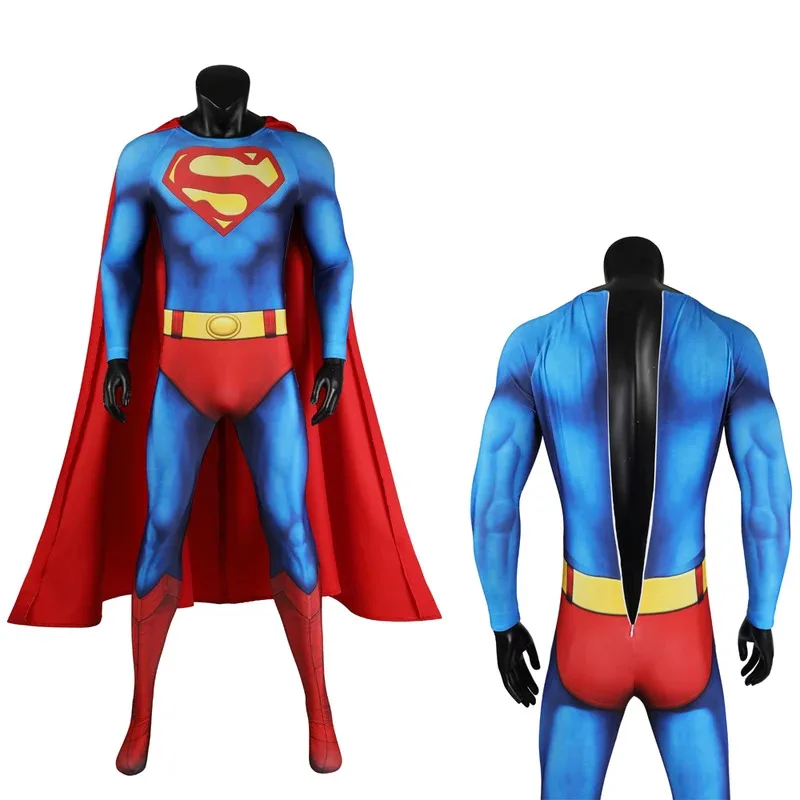 Nene 2025 1978 traje Zentai de Halloween de alta calidad para hombre, disfraz de Super Cosplay, mono de héroe con capa roja, estampado 3D de Ken