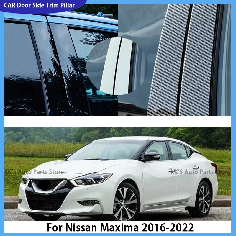 

Fit For Nissan Maxima 2016 2017 2018 2019 2020 2021 2022 Glossy Black Pillar Posts Door Window Center Trim Stickers Cover