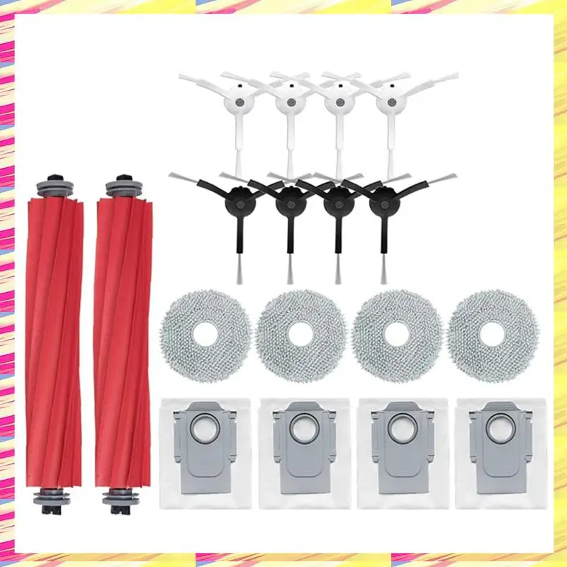 

ABJJ For Roborock Q Revo / P10 A7400RR Robot Vacuums Cleaner Main Side Brush Mop Cloths Dust Bag Spare Parts