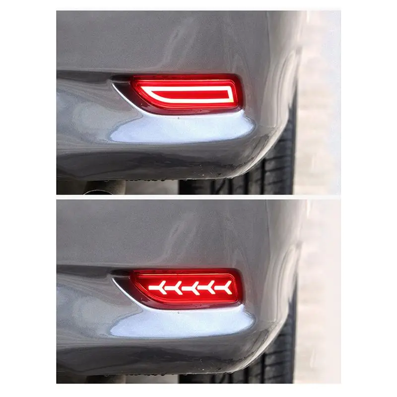 A21F-Car Rear Bumper Reflector Light Sequential Turn Signal Brake Driving Lamp For Toyota Corolla 2011-2013 Lexus Ct200h