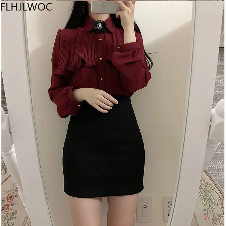 Hot Sales Women Cute Tops Preppy Style Vintage Japan Korea Design Elegant Office Lady Formal Basic Pink White Shirts Blouses