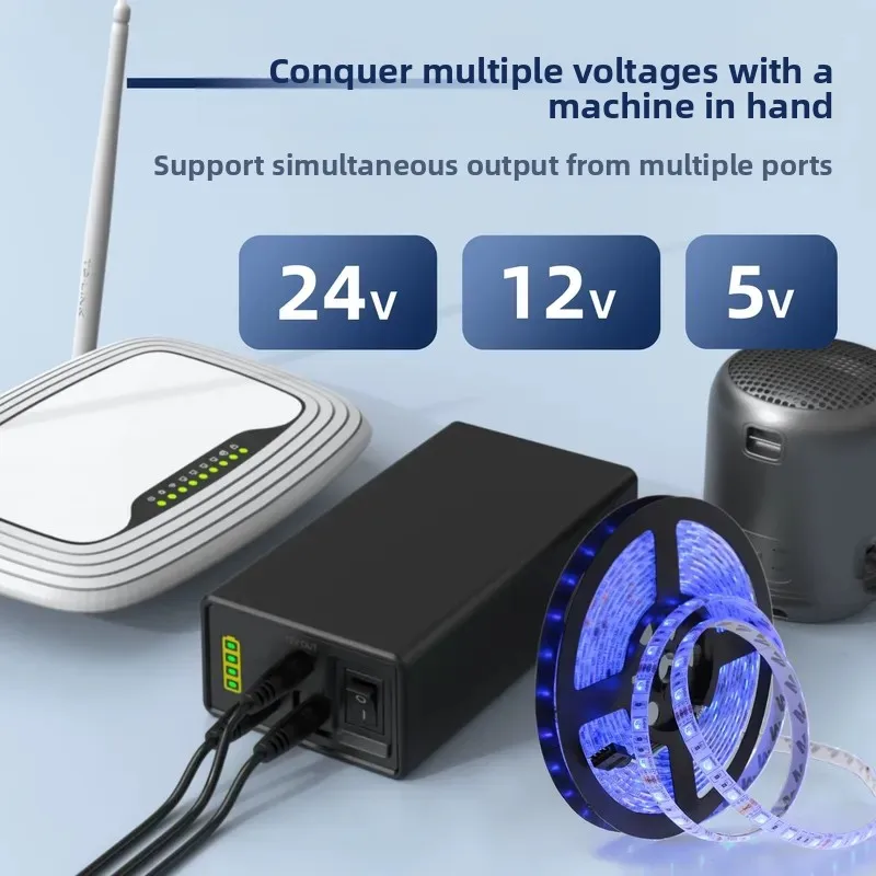 24V Lithium Battery Pack 12V 5V Backup Power Supply Multi-Function Small Size Large Capacity UPS view 4