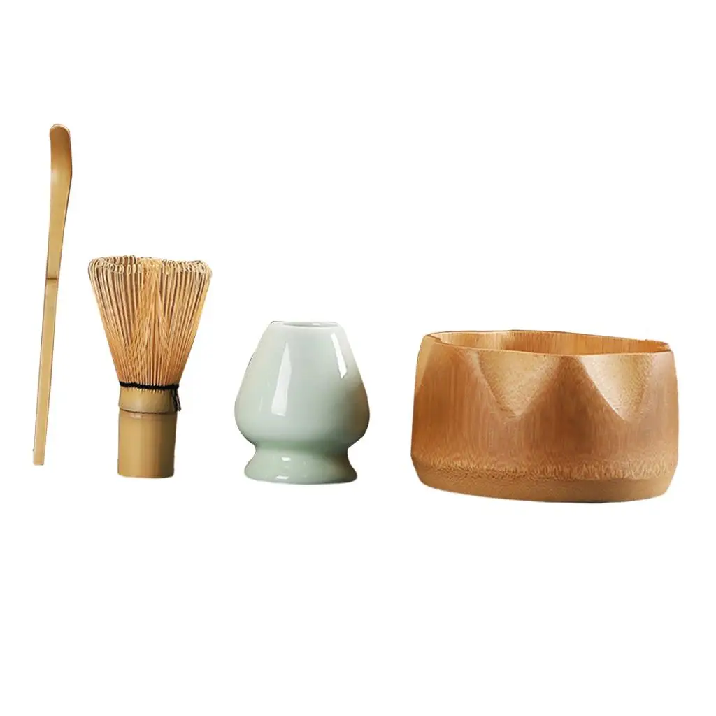 Traditional Tea Whisk Set Household Matcha Ceremony Accessory Matcha Brush 4 Pcs