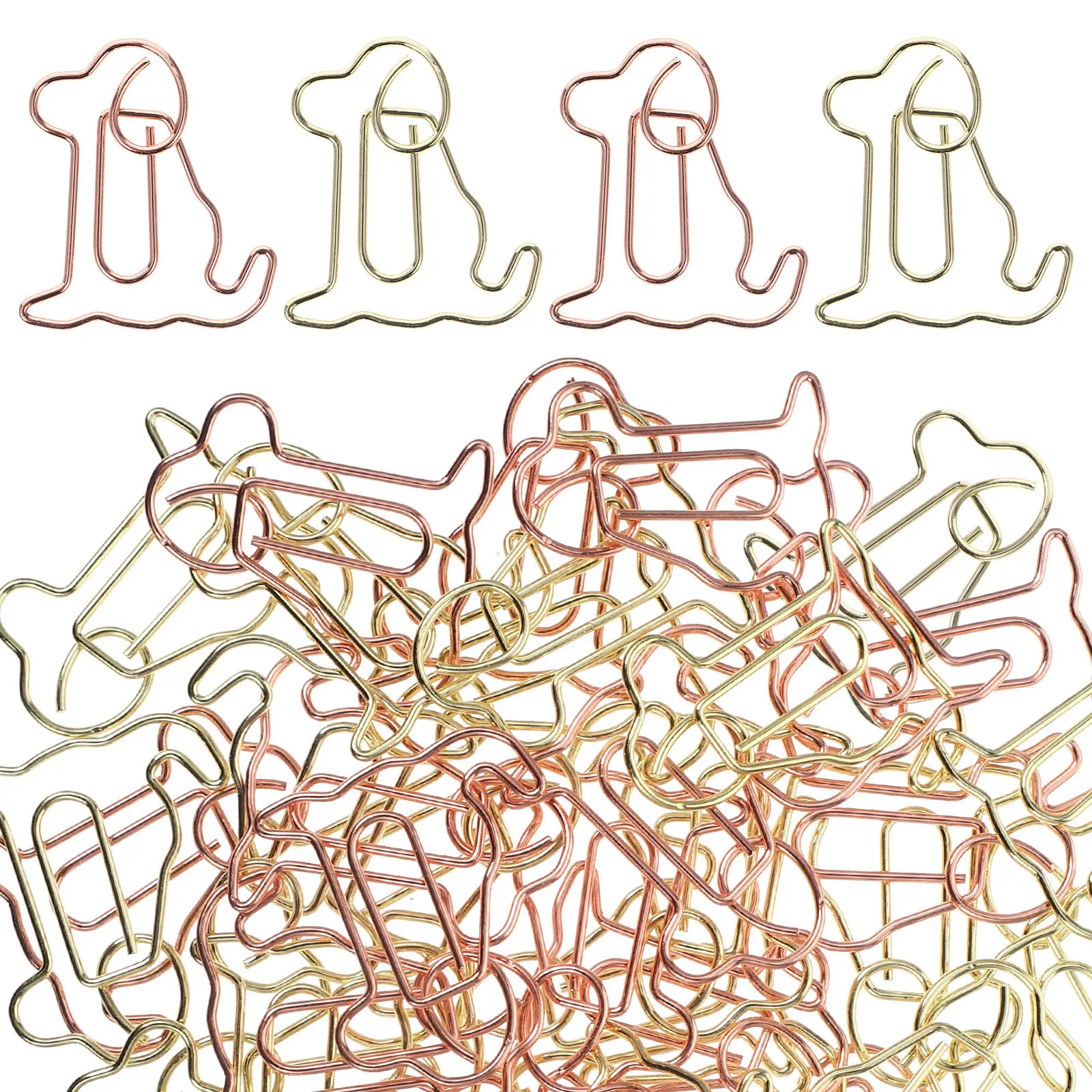 50pcs Multi-Color Bookmarks Adorable Paper Clips For Office School Document Fixing Cute Animal Shape File Clamps Practical Desk