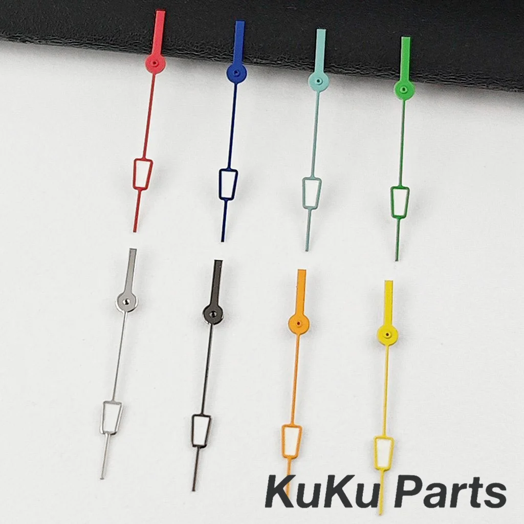 NH35 الأيدي الثانية 12.5 مللي متر الفضة الأزرق الأحمر الأيدي الثانية الأخضر مضيئة الساعات الإبر صالح NH34 NH35 NH36 NH38 NH70 NH72 حركة