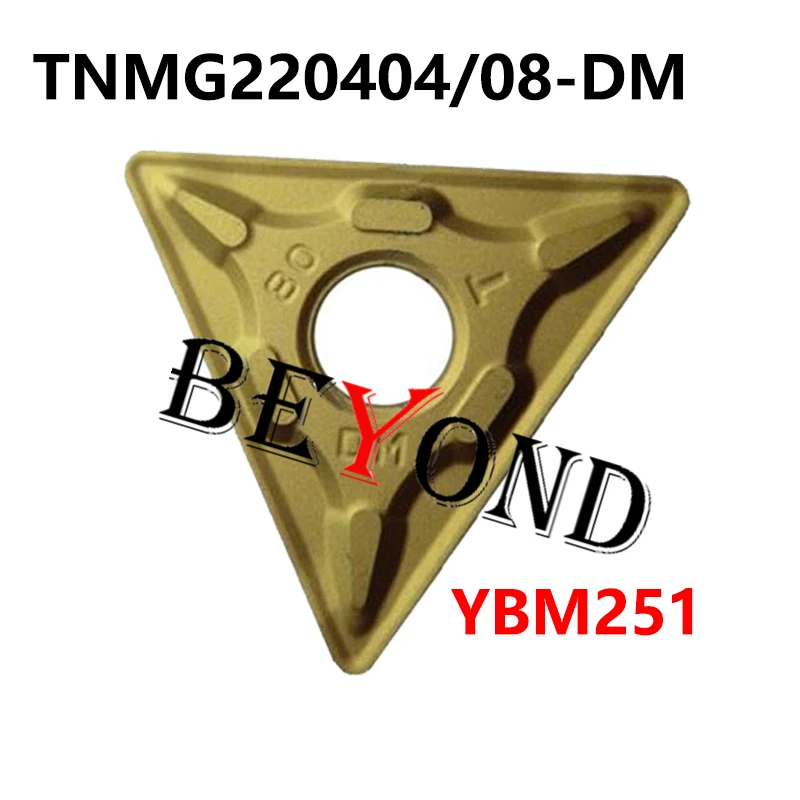 TNMG220404-DM YBM251 TNMG220408-DM YBM251 100% Original Carbide Inserts CNC TNMG 220404 220408 Lathe Cutter CNC For Stainless