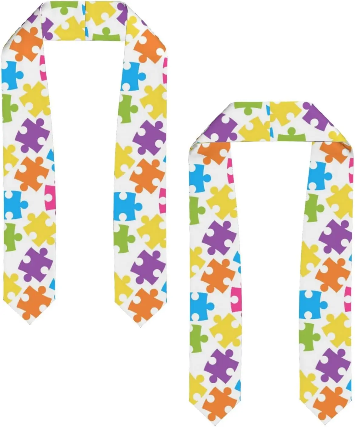 Autism Awareness Month Graduation Shawl Stole Scarf Sash for Men Women Teens Print One Size