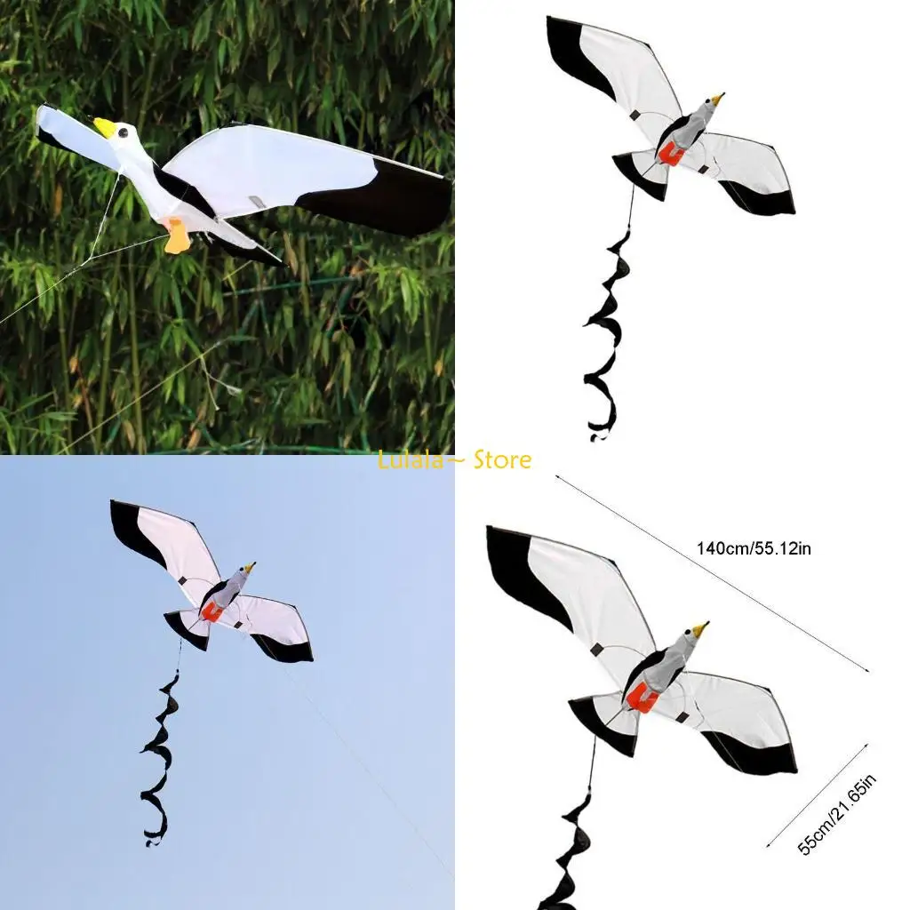 

Y4QA Flexible Kite 3-D Sea Gull Kite for Adult Outdoor Game Wedding Party Favor Set