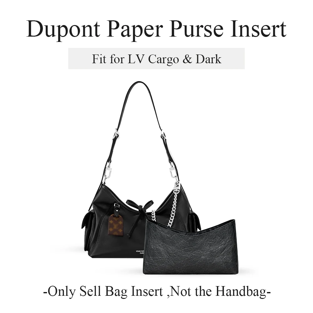 Dupont Paper Purse Organizer Insert Fit for LV Carryall Cargo&Dark, Makeup Inner Liner Storage Bag Inside Organizer Bag In Bag