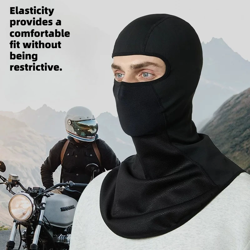Motorcycle Winter Balaclava Face Mask Extended Chest Wind‑proof Thermal Warm Neck Hood Motorbike Riding Sports Accessories
