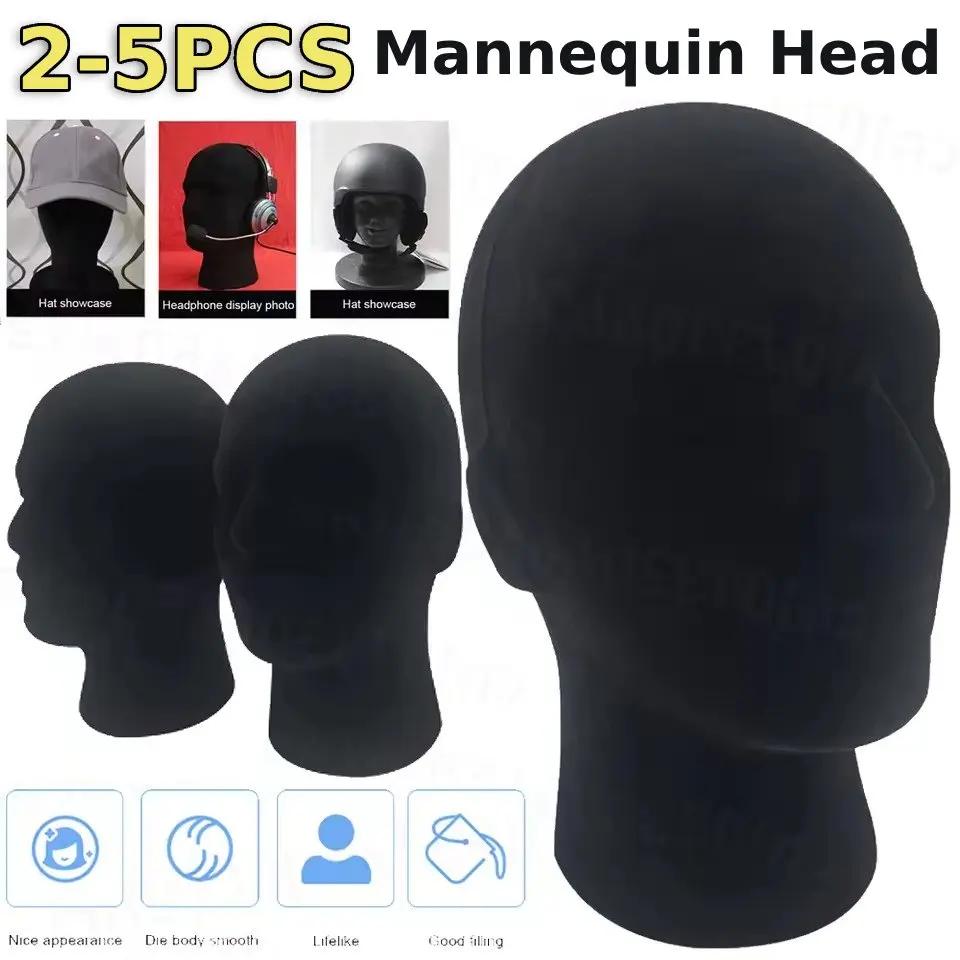Male/Female Foam Mannequin Head Model for Hat Cap Wig Display Stable Shop Eyeglasses Holder Cloakroom Photography Prop
