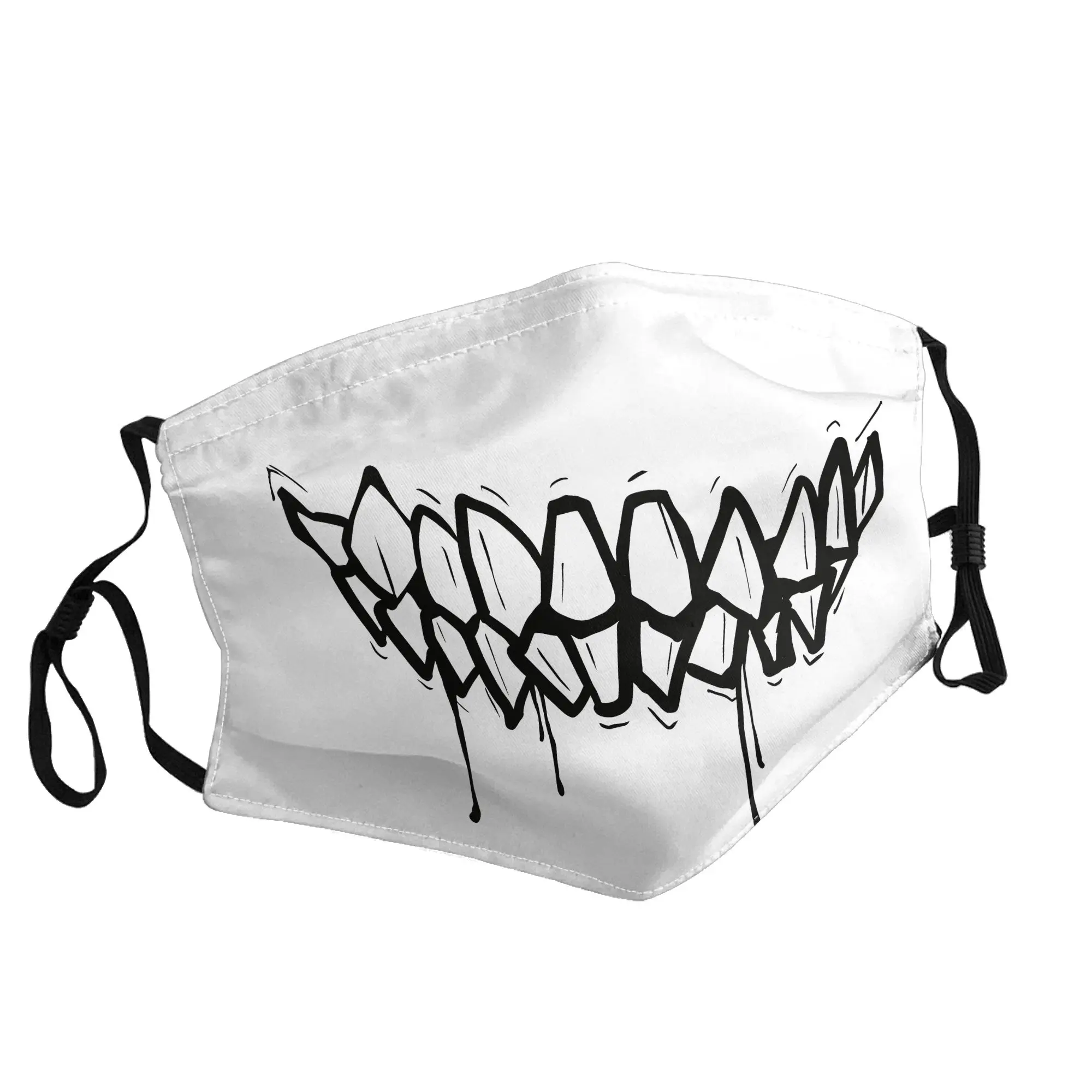 

Маска с принтом «Черные улыбающиеся зубы» унисекс, для улицы, модная, с принтом