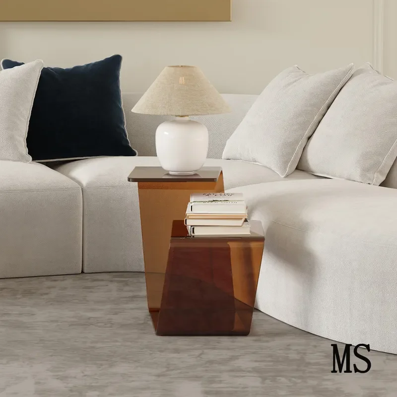 Advanced cross-border acrylic edge few household simple wind living room transparent corner few bedroom bedside locker