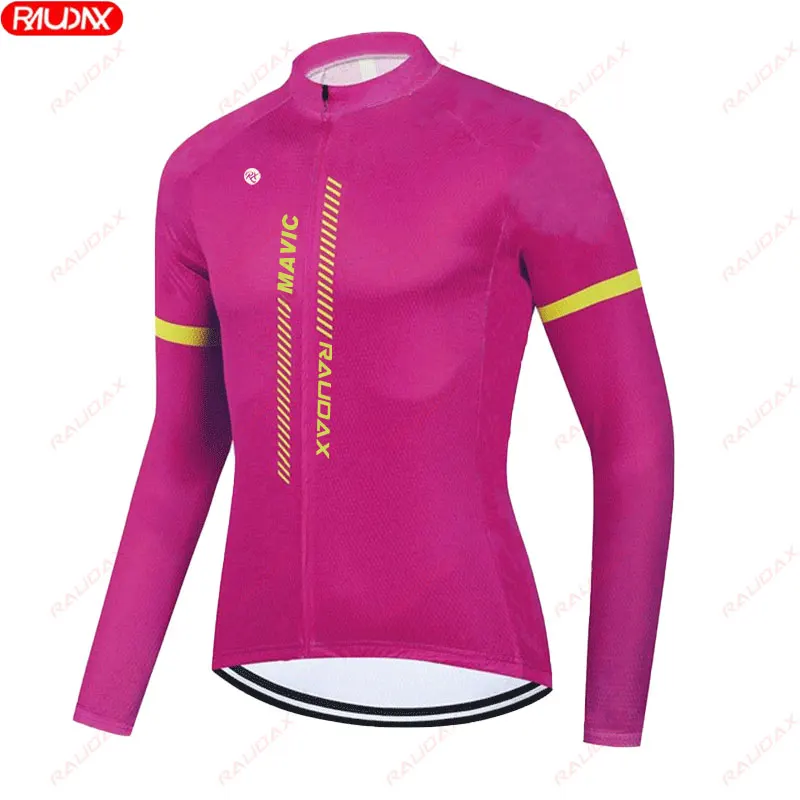 

RX MAVIC Autumn Men's Bicycle Long Sleeve Road Bicycle Breathable Cycling Top Spring UV Protection Long Sleeve Cycling Bib Pants