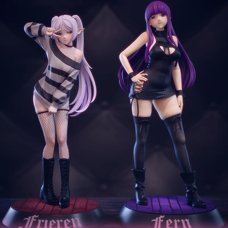 Figura de chica de Anime Sousou no Frieren de 19cm, figura de acción de Frieren Beyond Journey's End Fern/Himmel/Stark, juguete de muñeca coleccionable en miniatura