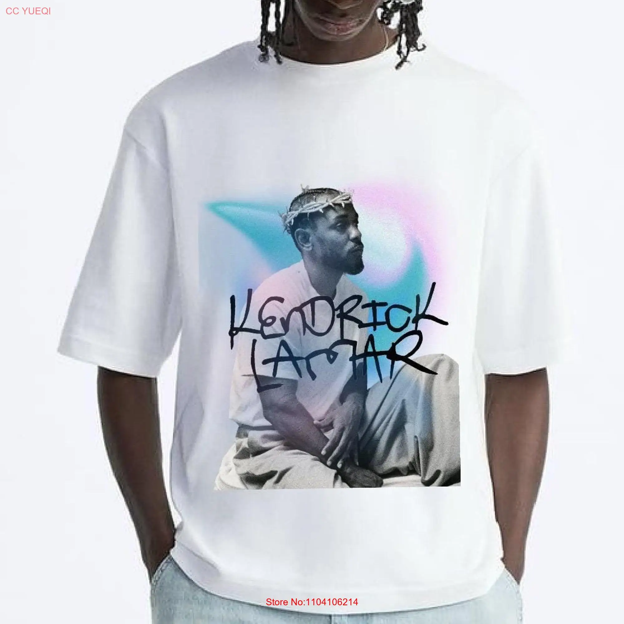 Kendrick Lamar T Shirt Rapper Print Hiphop Oversized for Kendirck Fans Lover long or short sleeves