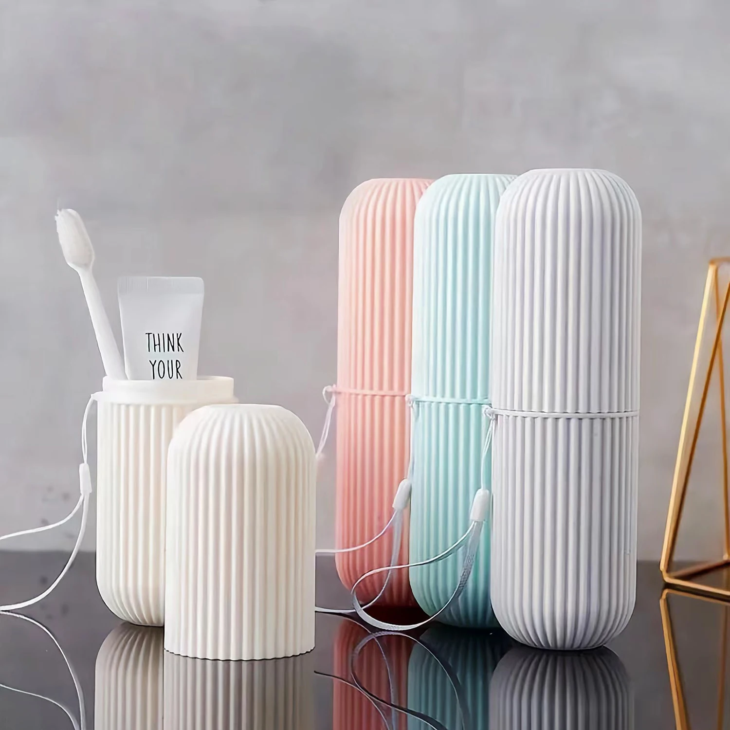 Portable Toothpaste Toothbrush Protect Holder Case Travel Camping Storage Box Organizer Travel Toiletries Storage Cup New Creat