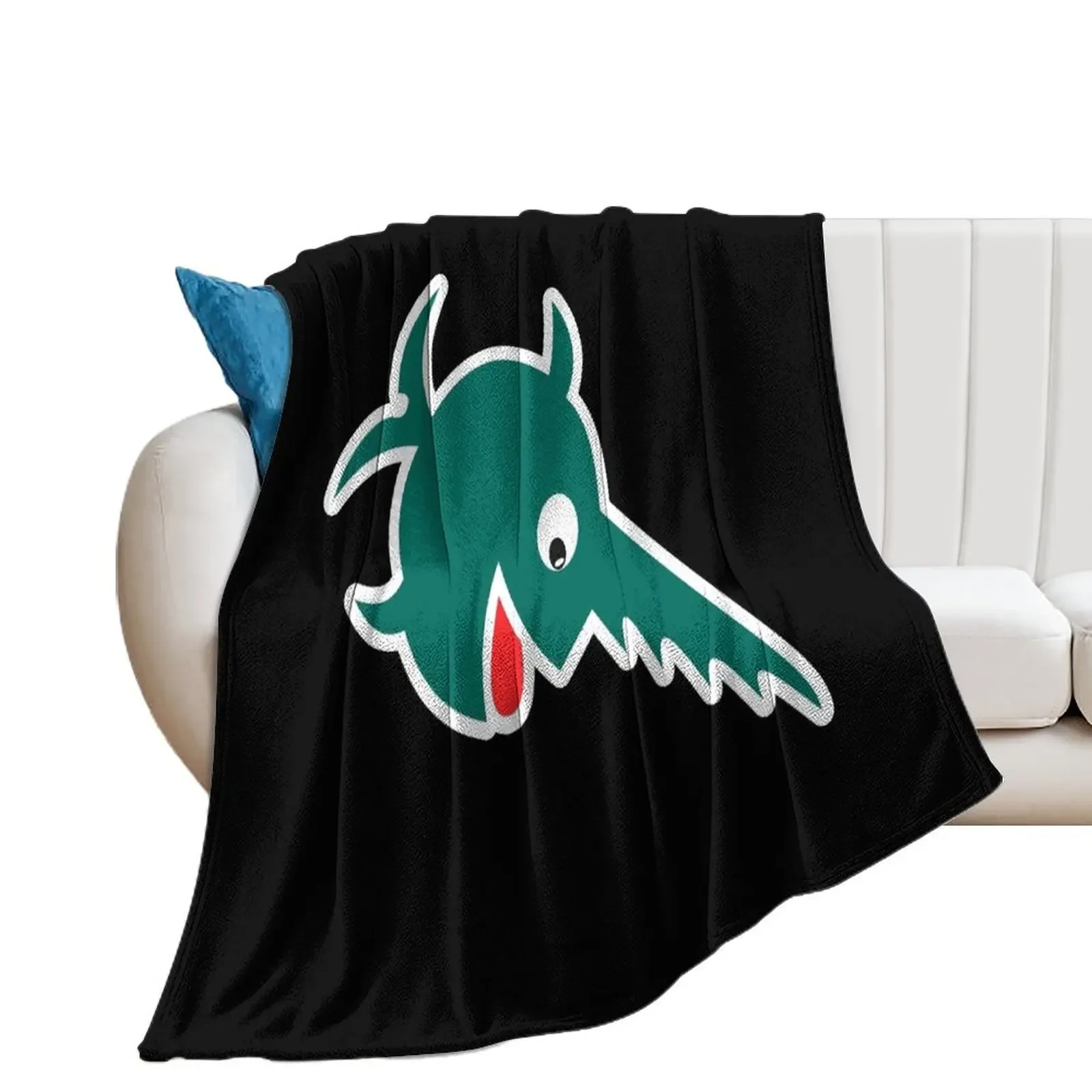 

Kriegsmarine U-boat 9th Flotilla - Laughing Sawfish - REVERSE - Clean Style Throw Blanket sofa bed Decoratives Blankets