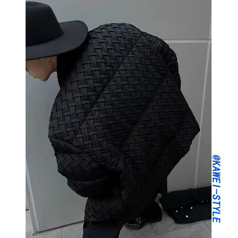 

Оригинальная мужская пуховая куртка Dongda Gate свободного кроя, теплая, вязаная, премиум-класса, однотонная, с воротником, молодежная, модная