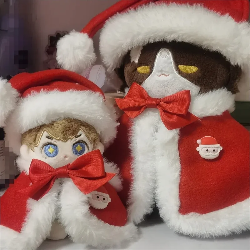 

Christmas Hat 10CM Cotton Doll Clothes Shawl Plush Cloak Stuffed Doll Clothes Suit Changing Outfit Plush Toys Clothes gift
