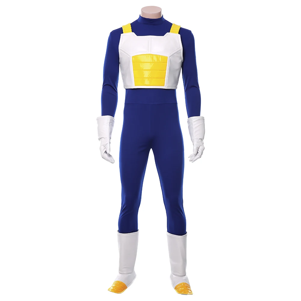 Anime Vegeta Cosplay Costume Jumpsuit  Shoes Cover Uniform Outfits Halloween Carnival Party Suit for Adult Men Role Play