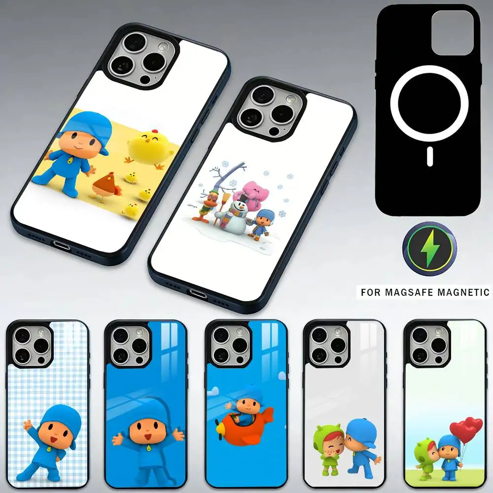 

Cartoon P-Pocoyos Cute Phone Case For iPhone17,16,15,14,13,12,11 Plus,Pro Max Magnetic For Magsafe Wireless Charging
