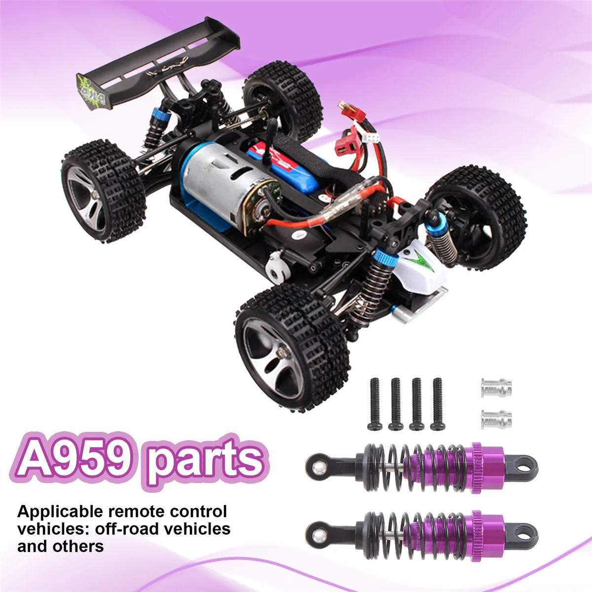 BAAA-2 Pcs น้ํามันปรับ 65 มม.โช้คอัพ Damper สําหรับ Rc รถ 1/18 WLtoys A959 A969 A979 K929 Hpi Hsp Traxxas Losi