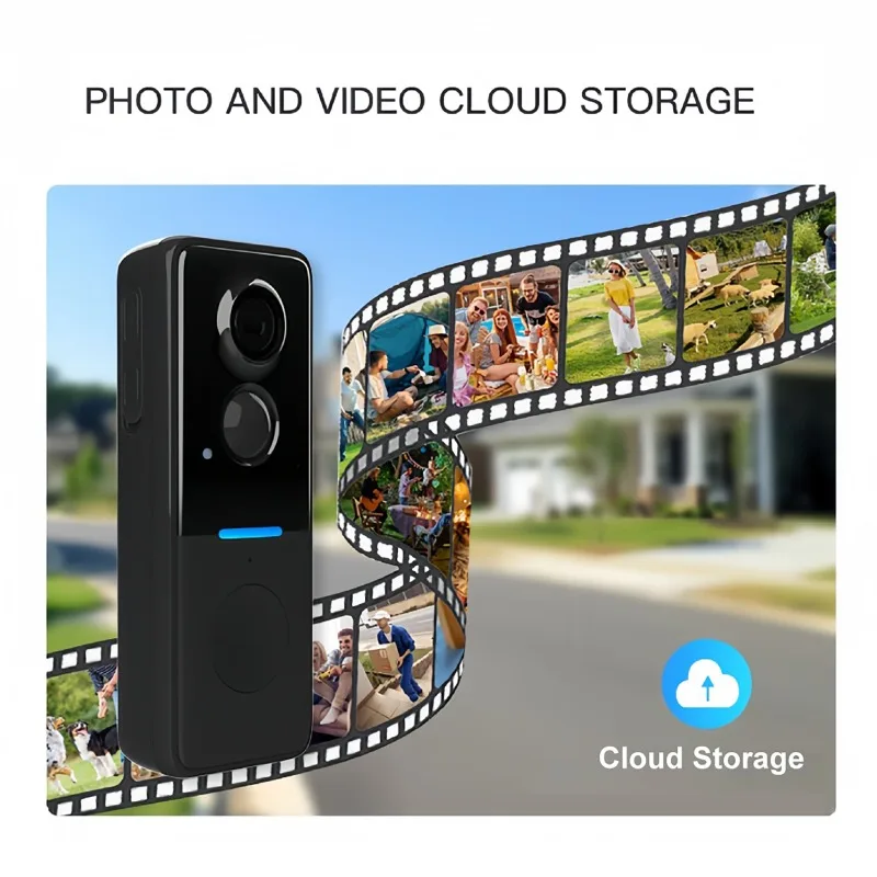 

Tuya Outdoor Wireless Smart Doorbell with Solar Rain Cover 1080P Video Intercom 2-way Audio Motion Detection Door Camera Bell