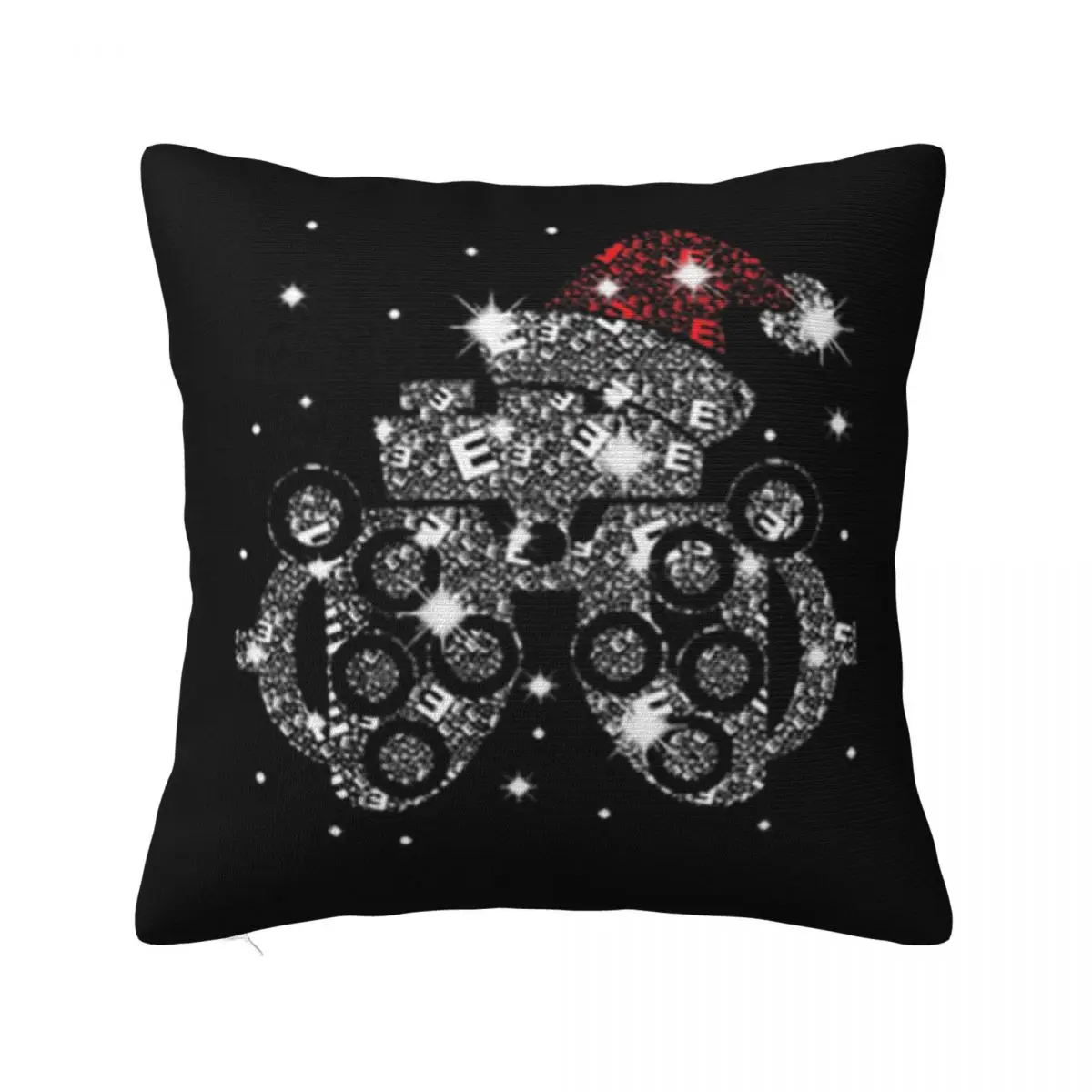 Optometry Bright Santa Diamond Christmas Print Dj Winter Designs Pattern Movie Western Style Brand Style Funny Pillow Case