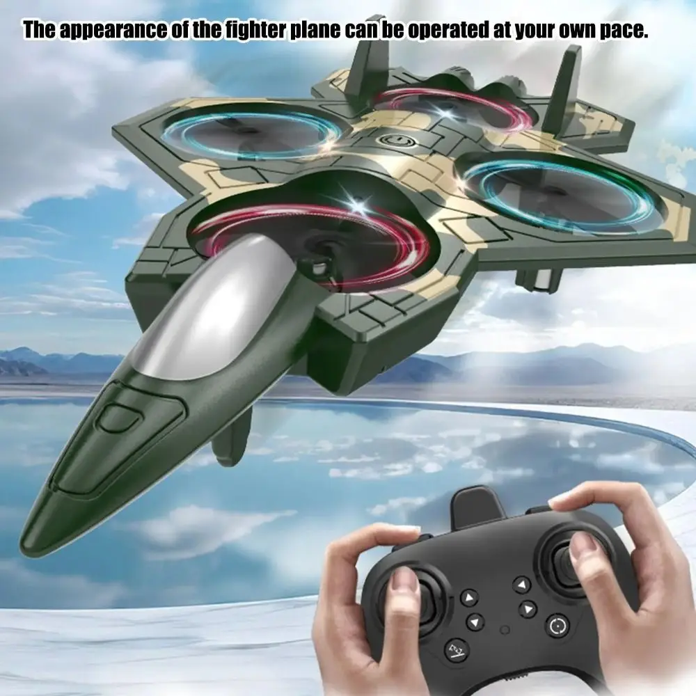 EPP Foam Remote Control Foam Fighter Gravity Sensing 2.4G Stunt Glider Flying Helicopter Toy with Light Portable