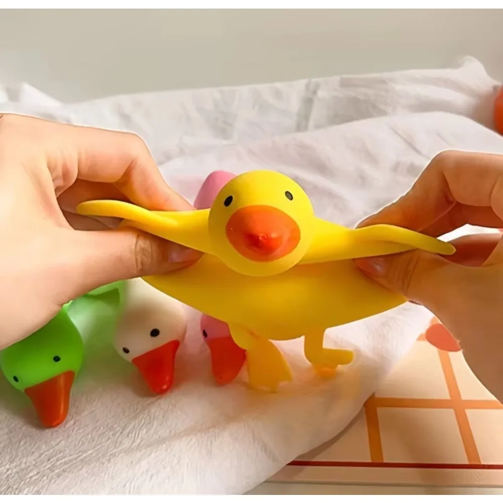 Cute Soft Duck Goose Squishy Toy Stretchable Squeeze Stress Relief Decompression Fidget Toy for Adults Best Friend Gift - view 4