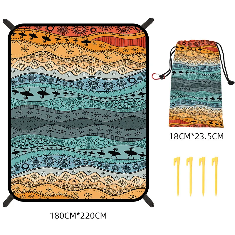 

Cross-border beach mat Outdoor picnic mat Camping camping blanket Quick-drying anti-splashing and moisture-proof mat