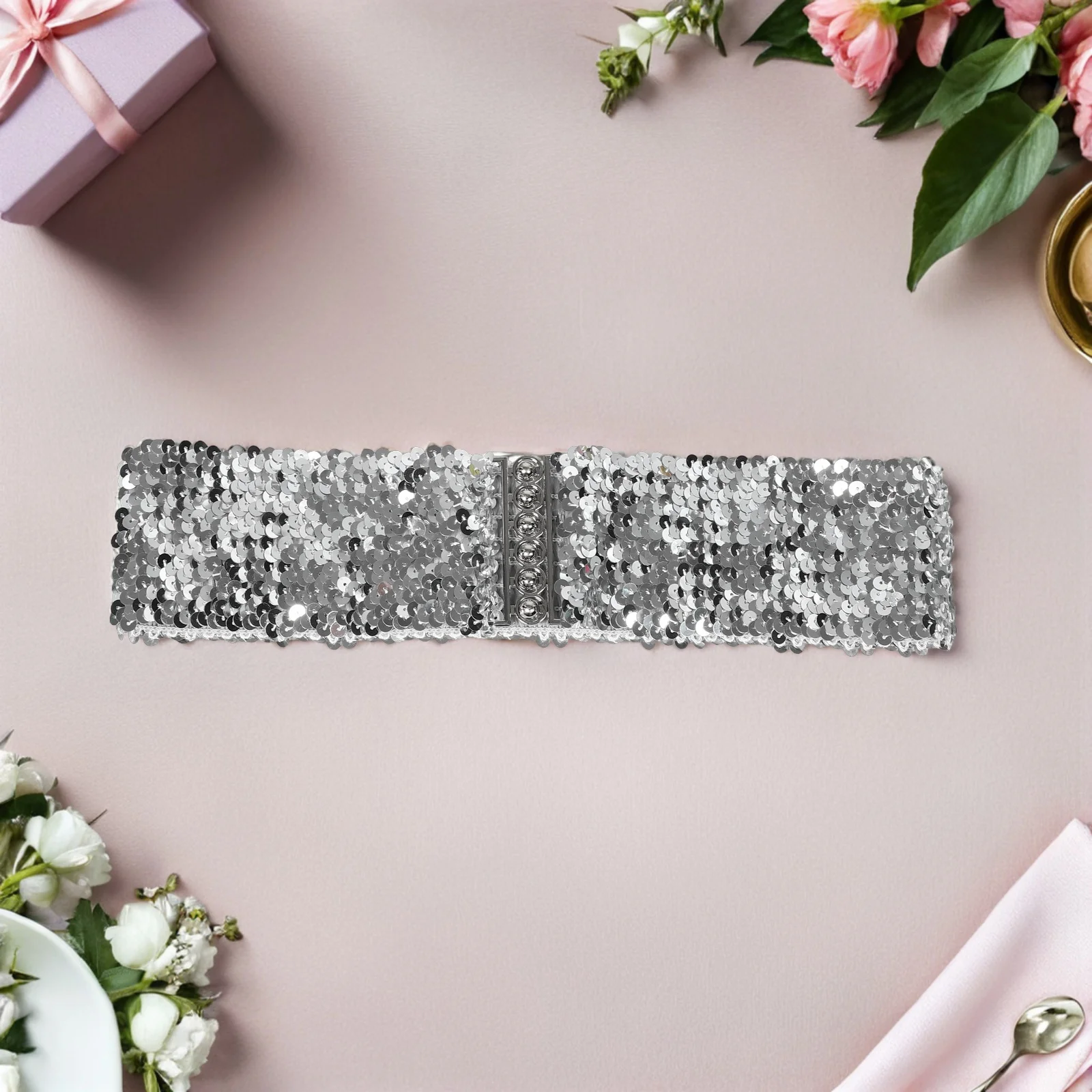 حقيبة خصر لامعة مكونة من قطعة واحدة للنساء، حقيبة كروس عصرية لامعة مقاومة للماء وخفيفة الوزن للسفر وحفلات المهرجانات الخارجية #3