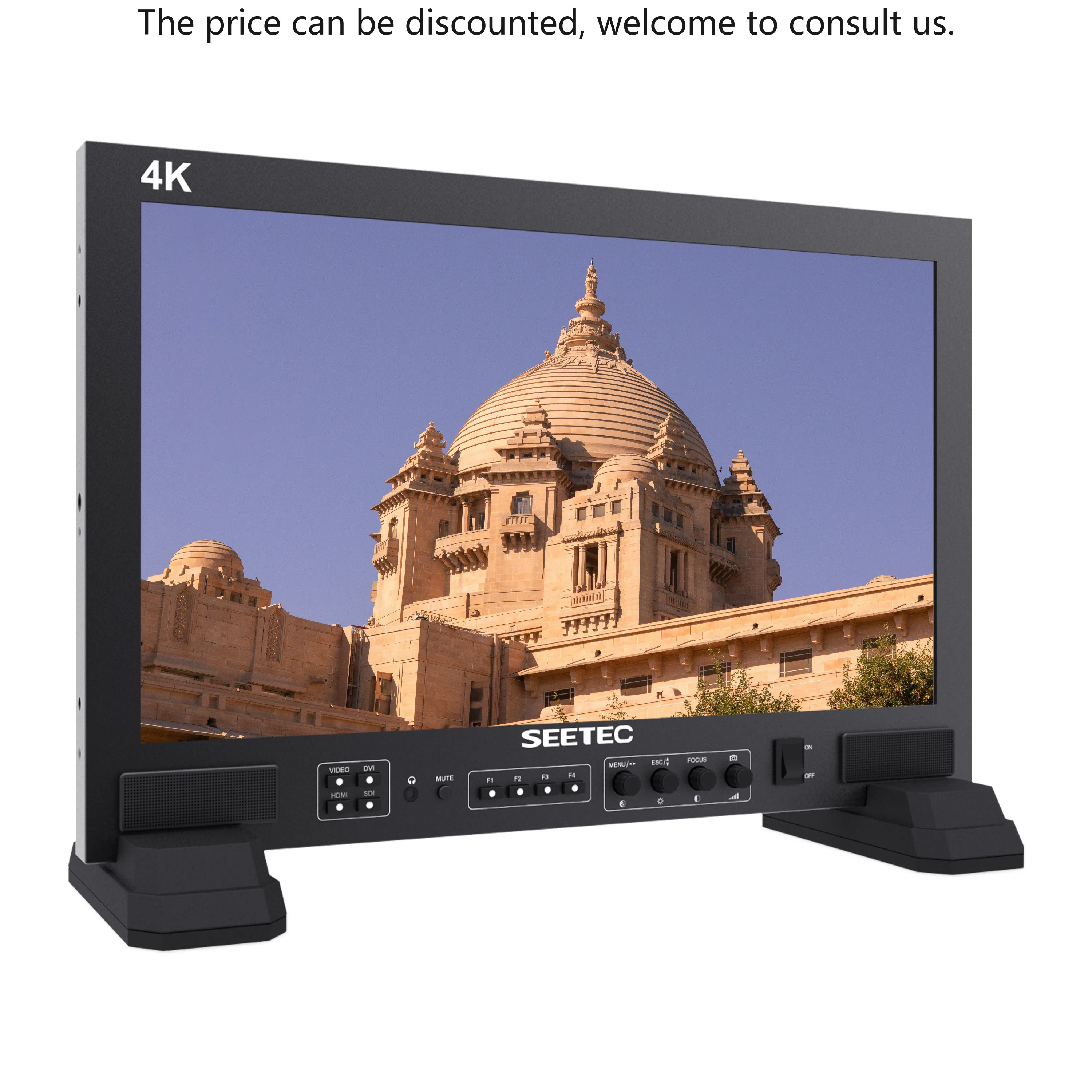 

SEETEC FS173-S4K 17,3 дюйма 4K HDMI/3G-SDI вещательный монитор, четырехпросмотр PIP и Rec.709, OEM, прямая продажа с фабрики для прямого производства в прямом эфире