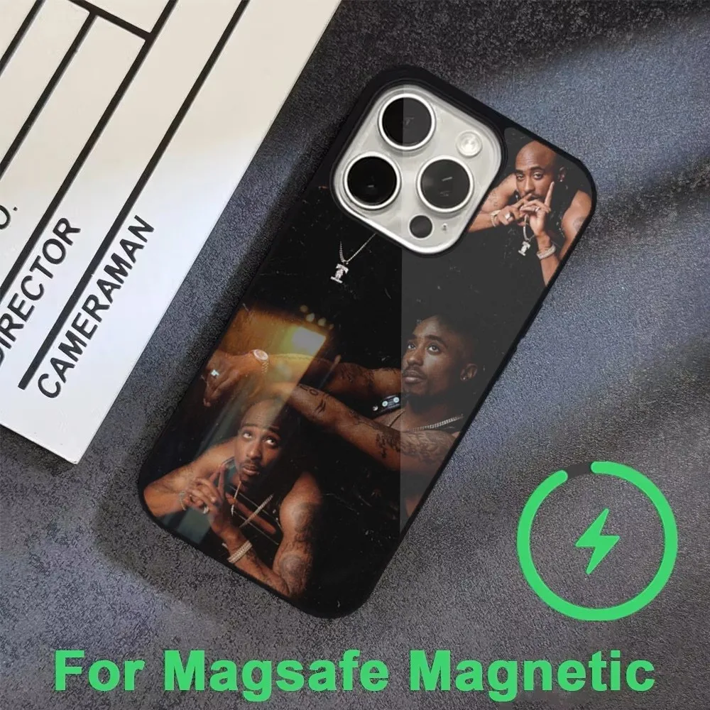 Rapper 2Pac T-Tupac Phone Case  For iPhone 16,15,14,13,12,11,Pro,Max,Plus,Mini, Magsafe,Magnetic Wireless Charging Case