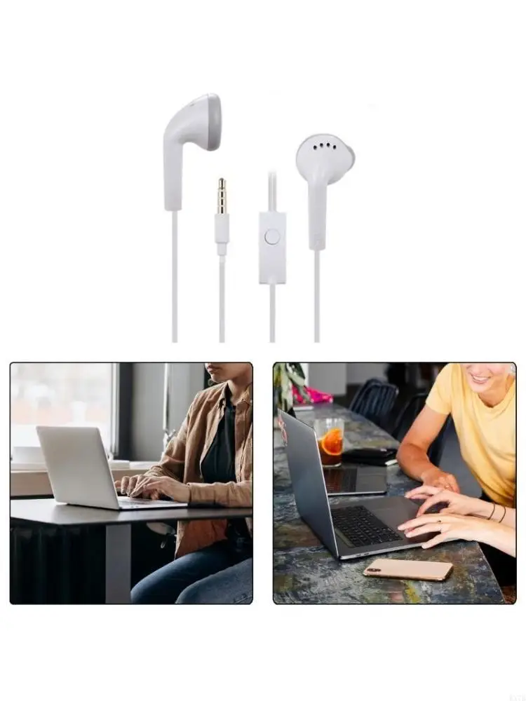 C550 Corded Earphones with Build In Microphone for Phone Calls and Music Control Compatibility with 3.5mm Port Devices