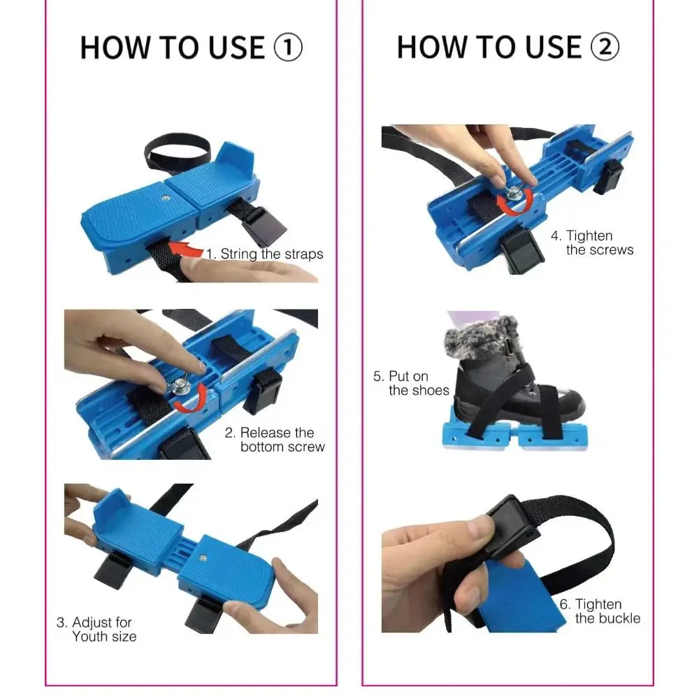 

Professional Zinc-plated Toddler Ice Skates Adjustable Universal Skates Stable Beginner Skates Unisex