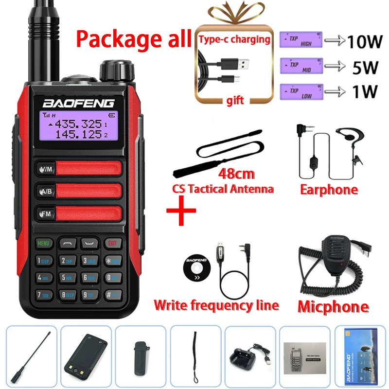 Baofeng UV-16 PRO V2 IP68 Waterproof Walkie Talkie High Power UHF VHF Ham CB Radio Upgraded Of UV16R Two Way Radio Long Range