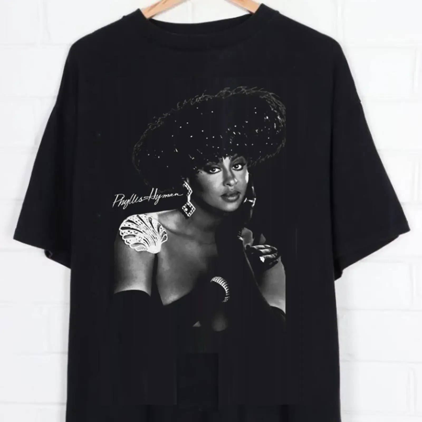 Phyllis Hyman maglietta donna tutte le taglie dalla S alla 5XL LL870 vintage Washed Stretched Top For Everyday Wear Stylish