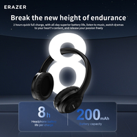 Lenovo Wireless Headset QT01 Noise Cancelling Stereo Headphones with 8-hour Long Battery Life and 40mm Speaker Earbuds