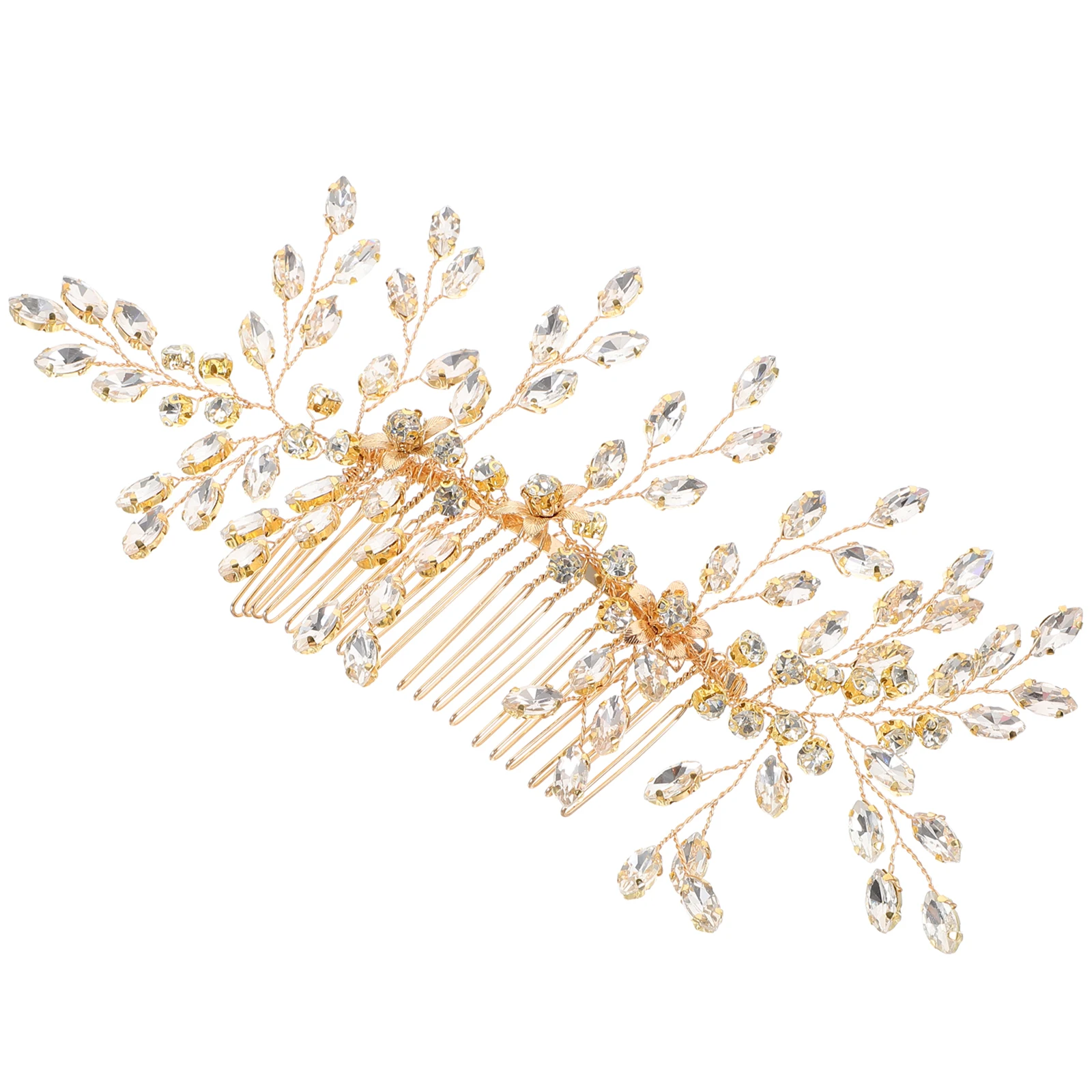 

Rhinestone Hair Bridal Accessories Prom Hair Accessories Wedding Bridesmaid Golden Short Hairpieces
