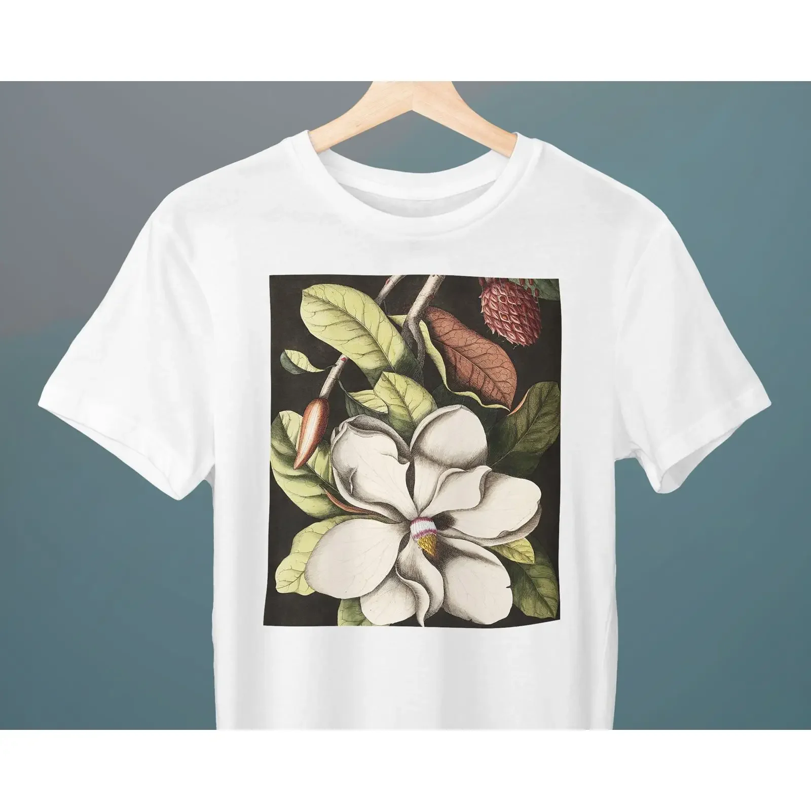 Laurel Tree Mark Catesby Illustration T Shirt Art for Her Him Lover vintage Washed Versatile streetwear graphic Stretched