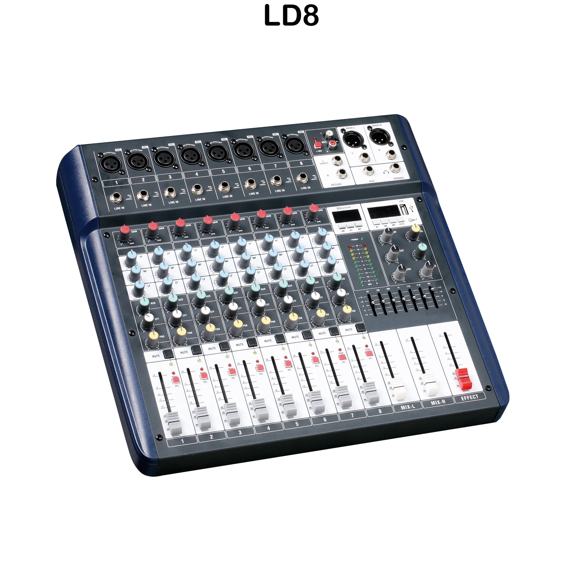 dj mixer with usb mp3 player music mixer dj controller LD8